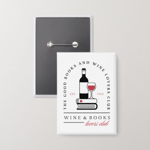 Weinbuchclub lustige dunkle Romantik-Leserästhetik Button