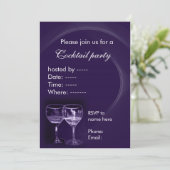 Weincocktail-Party Einladungen (Stehend Vorderseite)