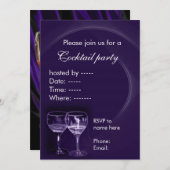 Weincocktail-Party Einladungen (Vorne/Hinten)