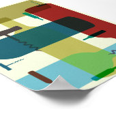 Weindesign im Retro-Stil Poster (Ecke)
