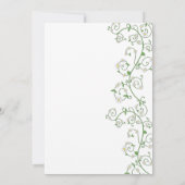 Weindusche mit weißer Blüte Einladungskarte (Rückseite)