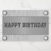 Weine aus Metall und Stahl Schaumweinetikett (Einzelnes Label)