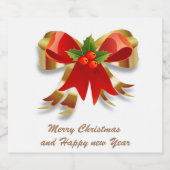 Weine aus Weihnachtsbäumen und knisterndes Set Schaumweinetikett (Einzelnes Label)