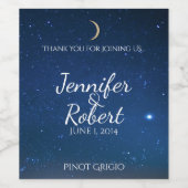 Weine der Sternennacht Weinetikett (Einzelnes Label)