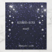 Weine der Sternennacht Weinetikett (Einzelnes Label)