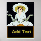 Weine Frau und Text hier hinzufügen Poster (Vorne)