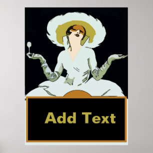 Weine Frau und Text hier hinzufügen Poster