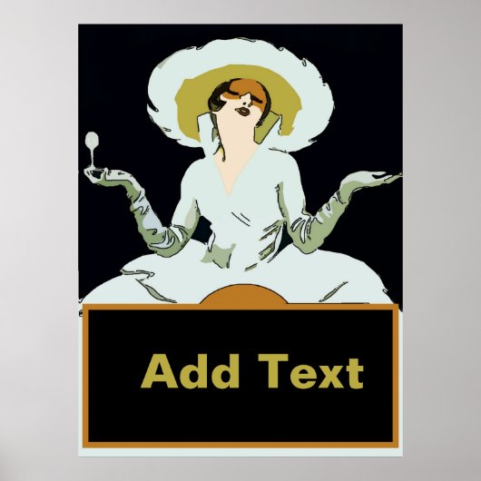 Weine Frau und Text hier hinzufügen Poster (Vorne)