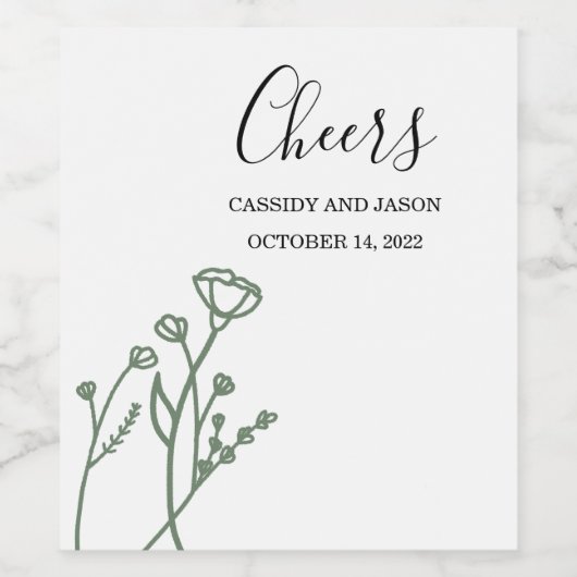 Weine-Hochzeitssaison Weinetikett (Einzelnes Label)