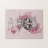 Weine im Glas Surreal zeichnend Kunst Puzzle (Horizontal)