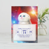 Weine im Weltraum Einladung (Stehend Vorderseite)