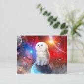 Weine im Weltraum Postkarte (Stehend Vorderseite)