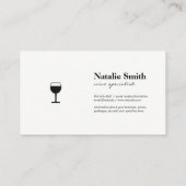 Weine Korkenzieher Textur und Holzfarbblock Visitenkarte (Rückseite)