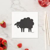 Weine Land Schwarze Schafe Serviette (Beispiel)