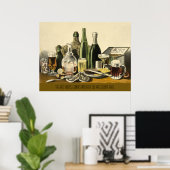 Weine, Liquoren und Bier Poster (Heimbüro)