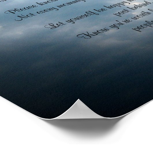 Weine nicht!Poster Poster (Ecke)