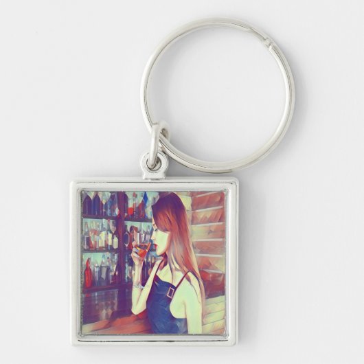 Weine trinken schlüsselanhänger (Vorne)