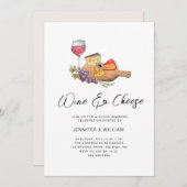 Weine und Käse Hauswärmung / Jedes Party Einladung (Vorne/Hinten)