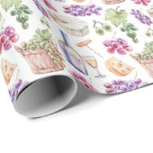 Weine- und Käsewaschpapier Geschenkpapier (Rolleneckpunkt)