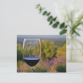 Weine und Lavendel Postkarte (Stehend Vorderseite)