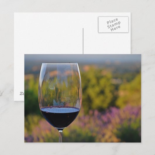 Weine und Lavendel Postkarte (Vorne/Hinten)