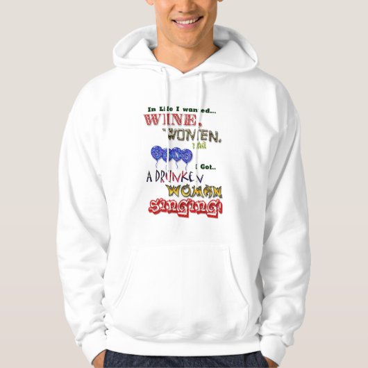 Weine und Lied Hoodie (Vorderseite)