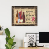 Weine und Rose Art Gedicht Poster (Heimbüro)