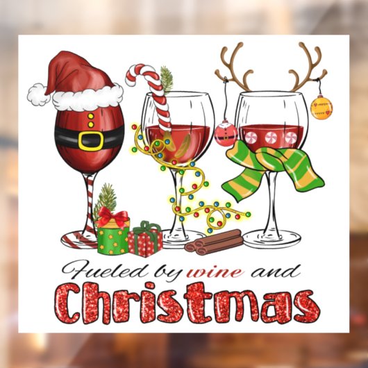 Weine und Weihnachtsfenster Fensteraufkleber (Blatt 2)