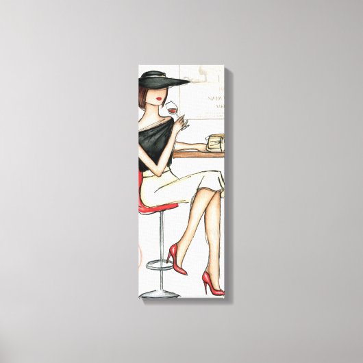 Weine und Weinglas Leinwanddruck (Vorderseite)