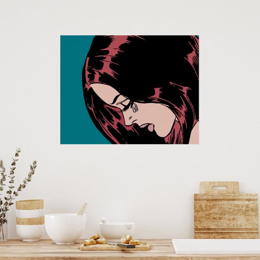 Weine (Vintage Comic) Poster (Küche)