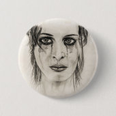 Weine - Zeichnend in Bleistift Button (Vorderseite)