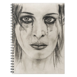 Weine - Zeichnend in Bleistift Notizblock