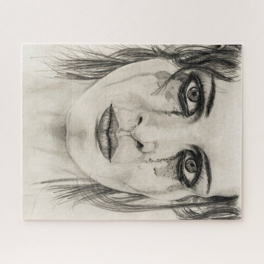 Weine - Zeichnend in Bleistift Puzzle (Horizontal)