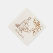 Weine Zeichnend Serviette (Ecke)