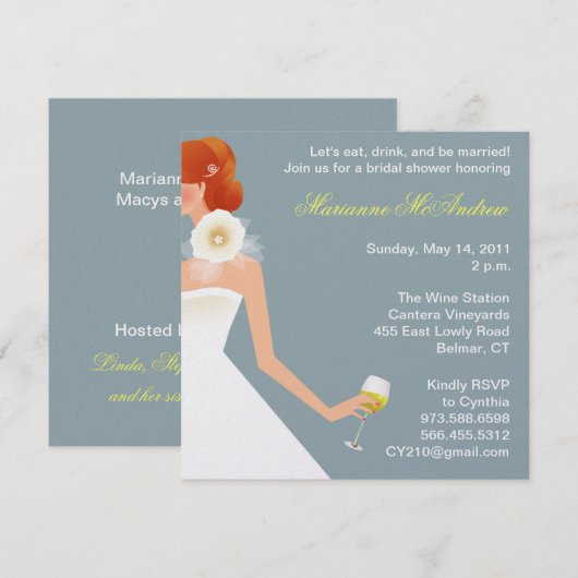 Weineinladung Einladung (Vorne/Hinten)