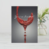 Weineinladungskarte Einladung (Stehend Vorderseite)