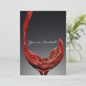 Weineinladungskarte Einladung (Stehend Vorderseite)