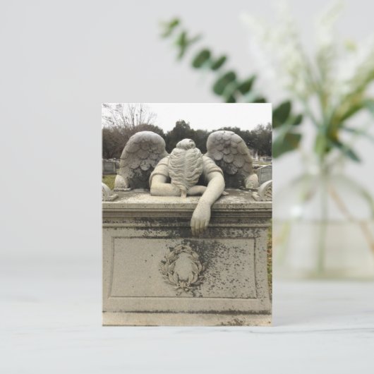 Weinen Angel Postkarte (Stehend Vorderseite)