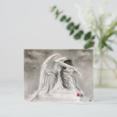 Weinen Angel Postkarte (Stehend Vorderseite)