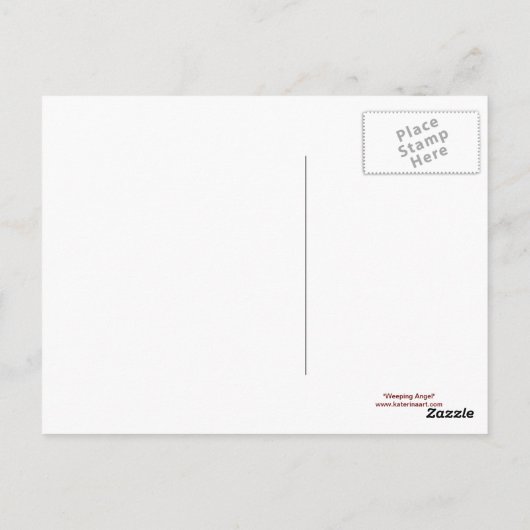 Weinen Angel Postkarte (Rückseite)