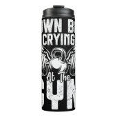 Weinen auf der Gym-Grafik Thermosbecher (Vorderseite)