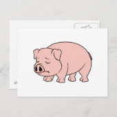 Weinen des rosa Schweinefleischs Nationalfeiertag Postkarte (Vorne/Hinten)
