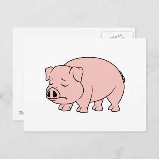 Weinen des rosa Schweinefleischs Nationalfeiertag Postkarte (Vorne/Hinten)