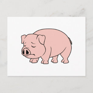 Weinen des rosa Schweinefleischs Nationalfeiertag Postkarte