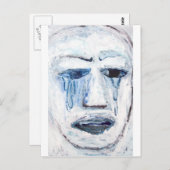 Weinen (Gesichtsporträt-Expressionismus) Postkarte (Vorne/Hinten)