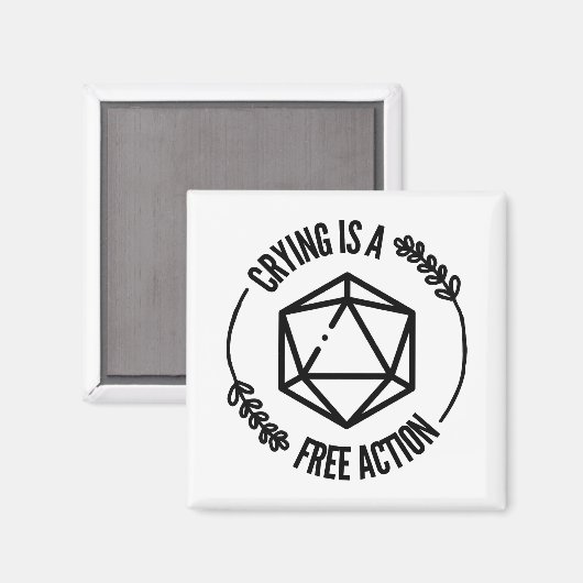 Weinen ist ein kostenloses Aktionsmagnet Magnet (Vorderseite/Rückseite)