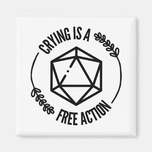 Weinen ist ein kostenloses Aktionsmagnet Magnet (Vorne)