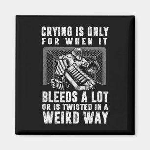 Weinen ist nur, wenn es viel blutet Hockey-Torwart Magnet