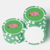Weinen Rosa Schweinekarte Tasse Pillow Button Pokerchips (Stapel)
