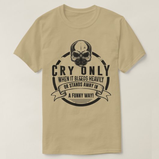 Weinen Sie nur, wenn das Handball-Sprichwort stark T-Shirt (Design vorne)